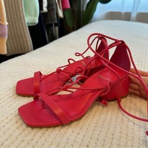 Carrano pink block heels sz 5